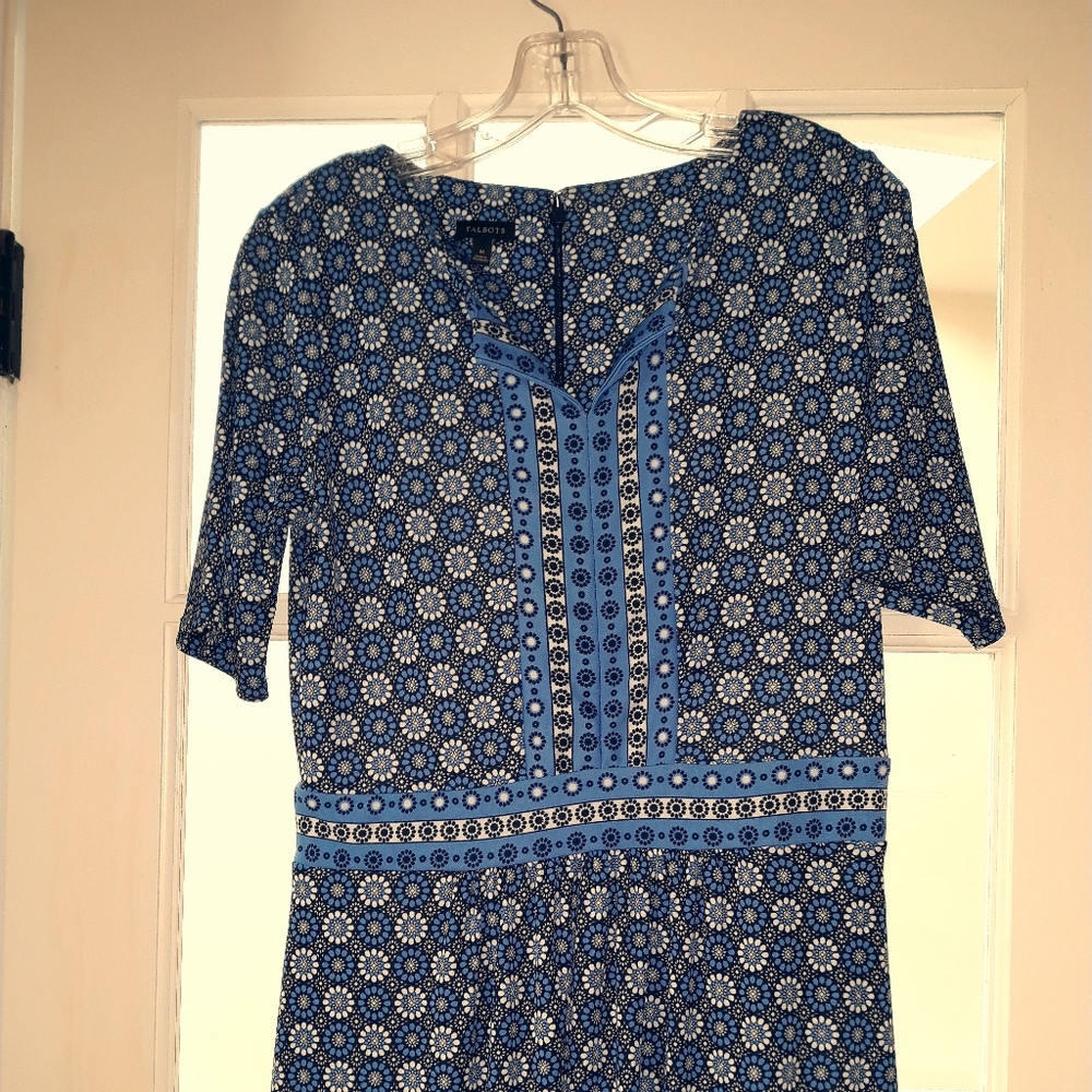 French blue party dress